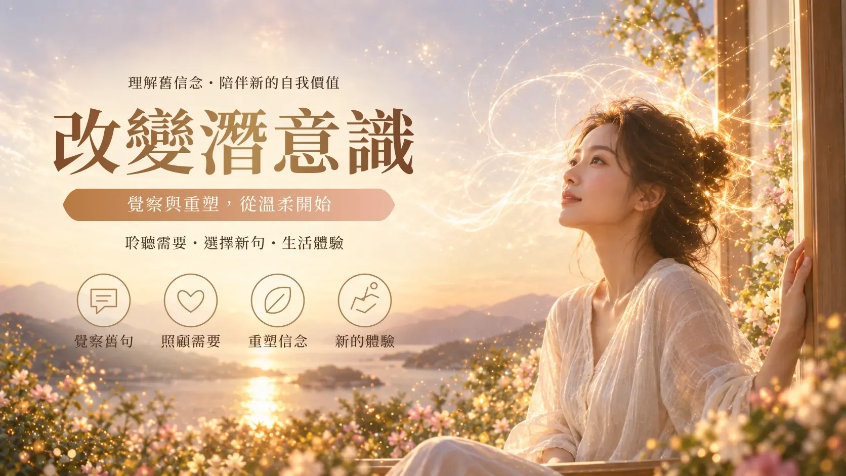 金色光影人物背景的改變潛意識文章封面
